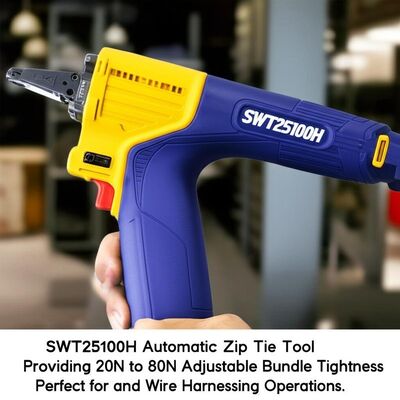 ซื้อ SWT25100H อุปกรณ์ยางzip tie อัตโนมัติ ที่ให้ความแน่น 20N ถึง 80N ที่ปรับได้ online manufacture