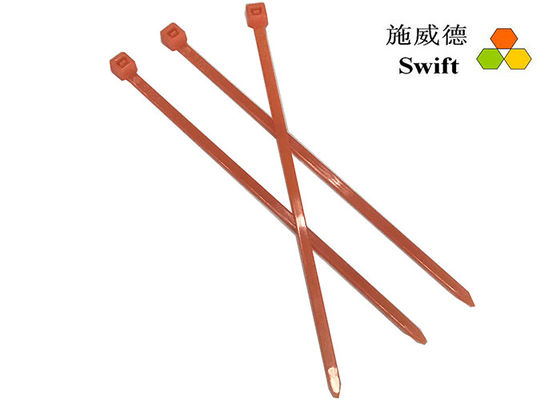 ซื้อ สีส้มล็อคตัวเองไนลอน 100 มม. UL94V2 มัดสายเคเบิลจำนวนมาก online manufacture